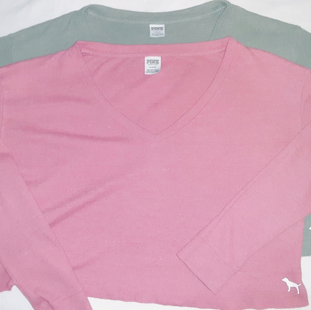 Set (2) of Victorias Secret PINK Crop Thermals